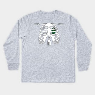 Big Green Egg  -  Love my Egg Ribcage Kids Long Sleeve T-Shirt